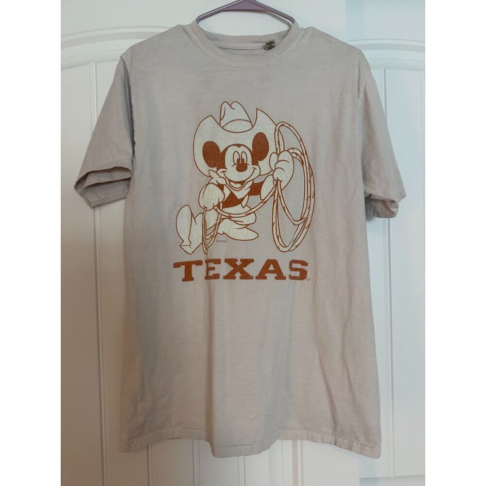 Disney Mickey Mouse Texas Cowboy T Shirt Small Western Graphic Tee